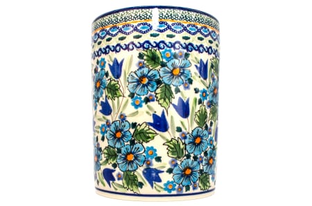 Vaza ceramica, Evangeline, smaltuita, impermeabila, pictata manual, 18,0 cm [1]