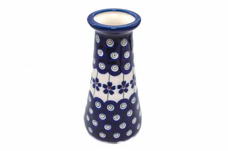 Vaza decorativa Floral Peacock ceramica smaltuita, impermeabila, pictata manual, 13,7 cm [4]