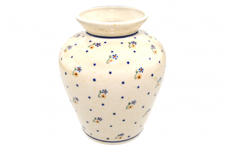 Vaza decorativa Little Flowers, ceramica smaltuita, impermeabila, pictata manual, 19,7 cm [2]