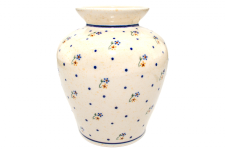 Vaze - Vaza decorativa Little Flowers, ceramica smaltuita, impermeabila, pictata manual, 19,7 cm