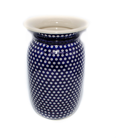 Vaza inalta Blue Eyes, ceramica smaltuita, impermeabila, pictata manual, 39,0 cm [1]