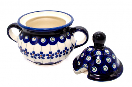 Zaharnita ceramica Floral Peacock ceramica smaltuita, pictata manual, 350 ml [3]