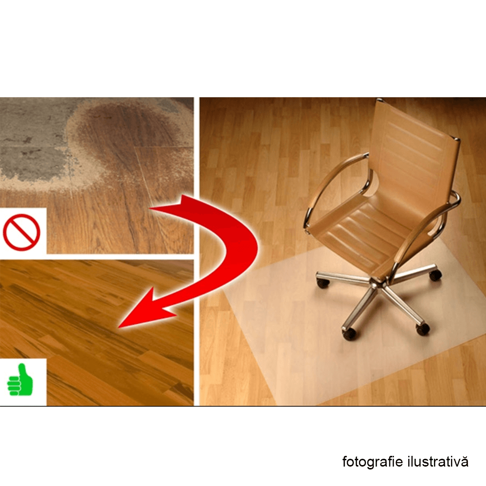 Practical suffer Mission Protecţie podea sub scaun, transparent, 120x120 cm, 0,8 mm, ELLIE NEW TIP 8