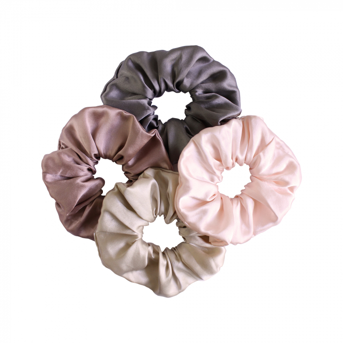 Accesoriu par SHI-NI HAIR din matase naturala Mulberry, Pink [4]