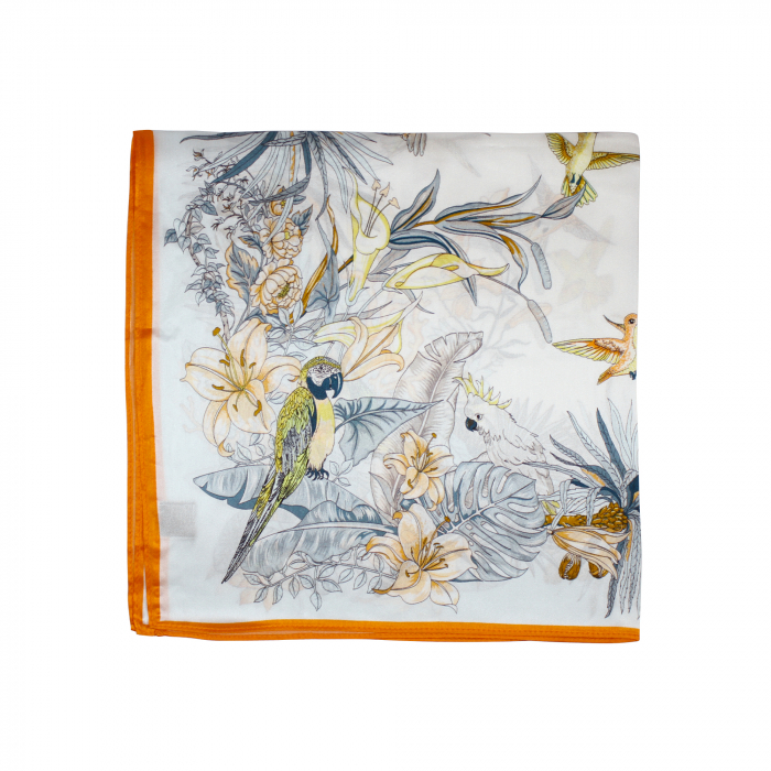 Eșarfă carré 53 cm / 53 cm, mătase naturală Mulberry Charmeuse – eșarfă elegantă de lux [4]