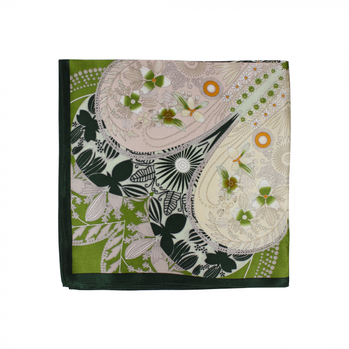 Eșarfă carré 53 cm / 53 cm, mătase naturală Mulberry Charmeuse – eșarfă elegantă de lux [4]