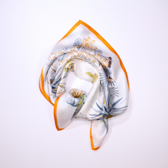 Eșarfă carré 53 cm / 53 cm, mătase naturală Mulberry Charmeuse – eșarfă elegantă de lux [3]