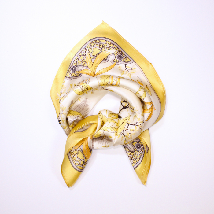 Eșarfă carré 53 cm / 53 cm, mătase naturală Mulberry Charmeuse – eșarfă elegantă de lux [3]