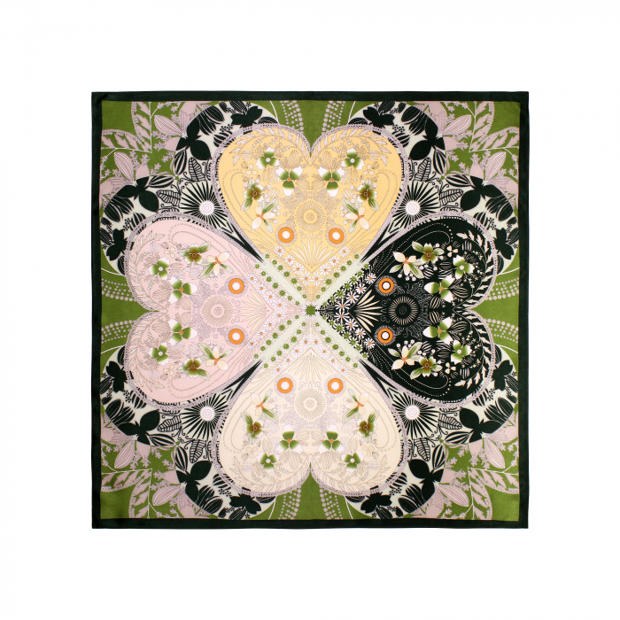 Eșarfă carré 53 cm / 53 cm, mătase naturală Mulberry Charmeuse – eșarfă elegantă de lux [2]