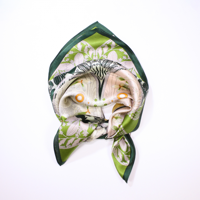 Eșarfă carré 53 cm / 53 cm, mătase naturală Mulberry Charmeuse – eșarfă elegantă de lux [3]