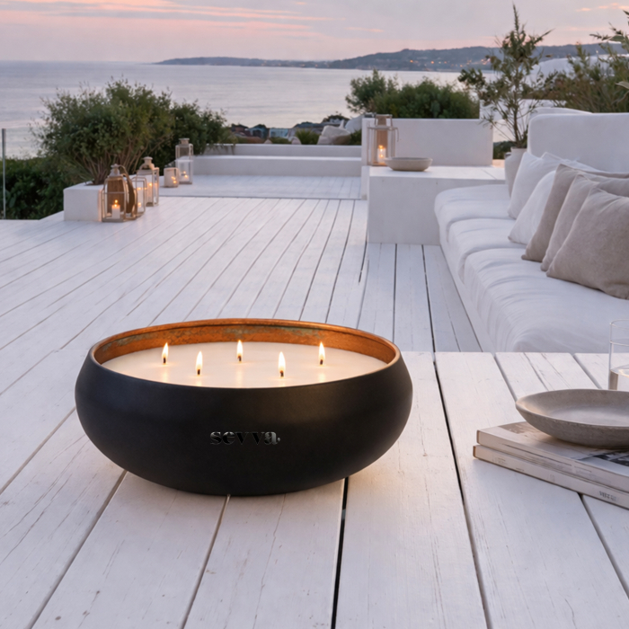 Sevva Garden lumânare exterior 24 cm 5 fitiluri vas metalic mat [2]