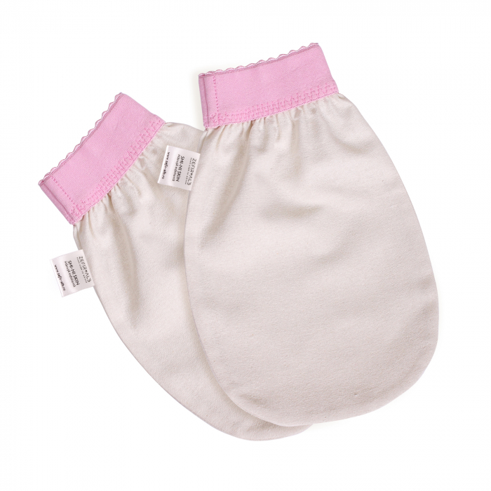 Set 2 manusi exfoliere delicata din matase bruta Mulberry 100% [1]