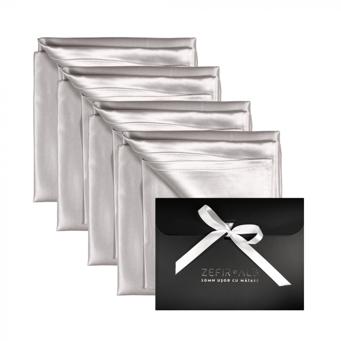 Set 4 fețe de pernă din mătase naturală Mulberry [1]