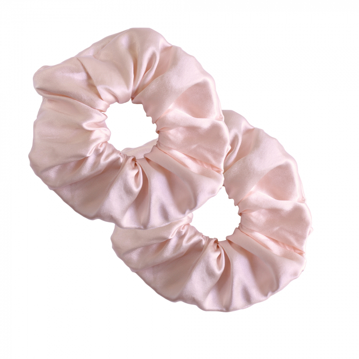 Set 2 accesorii de par SHI-NI HAIR din matase naturala Mulberry, Pink [2]