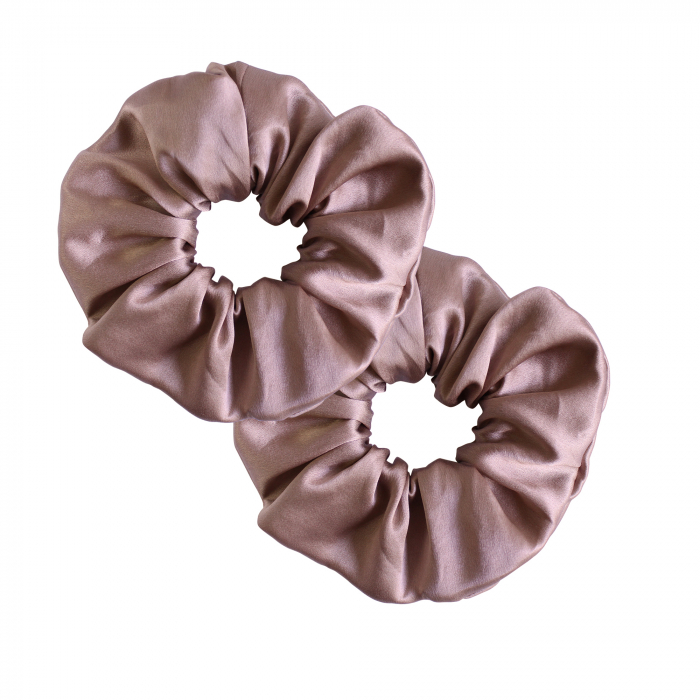 Set 2 accesorii de par SHI-NI HAIR din matase naturala Mulberry, Rose [2]