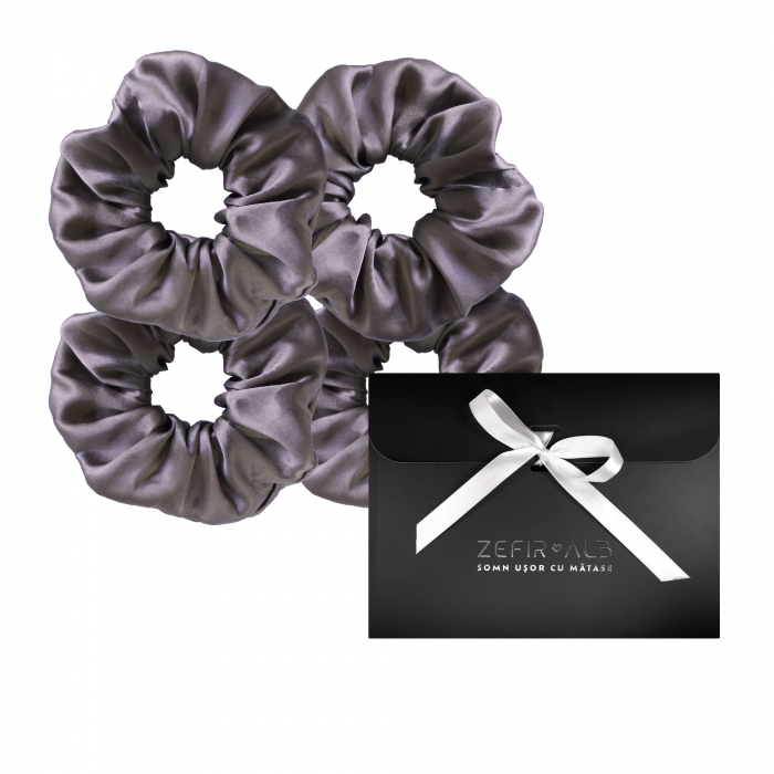 Set 4 accesorii de par SHI-NI HAIR din matase naturala Mulberry [1]