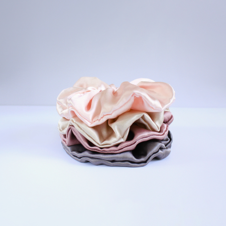 Accesoriu par SHI-NI HAIR din matase naturala Mulberry, Pink [6]