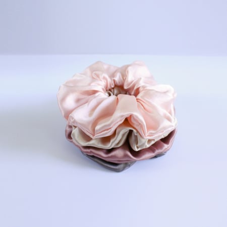 Accesoriu par SHI-NI HAIR din matase naturala Mulberry, Pink [5]