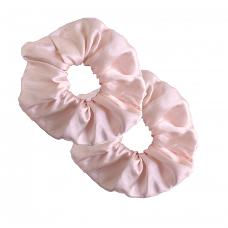 Accesoriu par SHI-NI HAIR din matase naturala Mulberry, Pink [10]