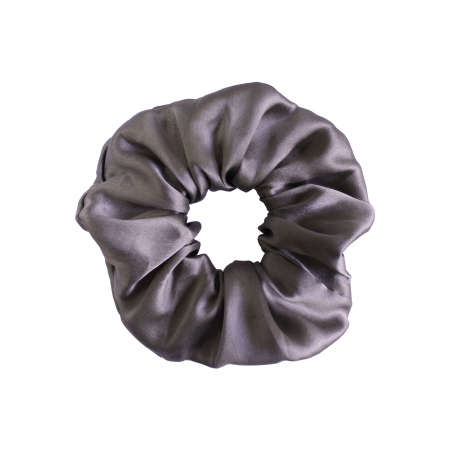 Accesorii de par matase Mulberry - Accesoriu par SHI-NI HAIR din matase naturala Mulberry, Steel