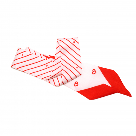 Eșarfă twilly Zefir Alb® 6 cm / 125 cm, din mătase naturală Mulberry, ediție specială de Martie