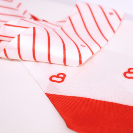 Eșarfă twilly Zefir Alb® 6 cm / 125 cm, din mătase naturală Mulberry, ediție specială de Martie [3]