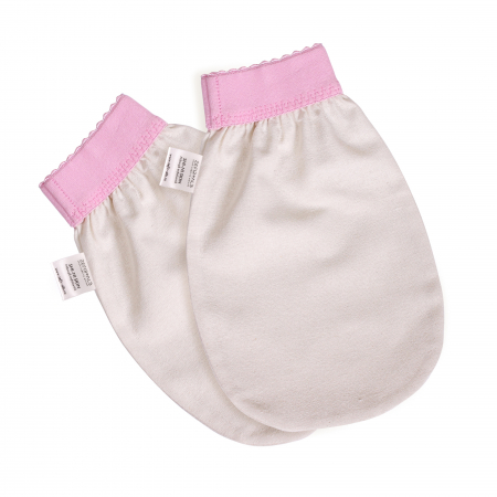 Exfoliere blanda cu matase bruta - Set 2 manusi exfoliere delicata din matase bruta Mulberry 100%