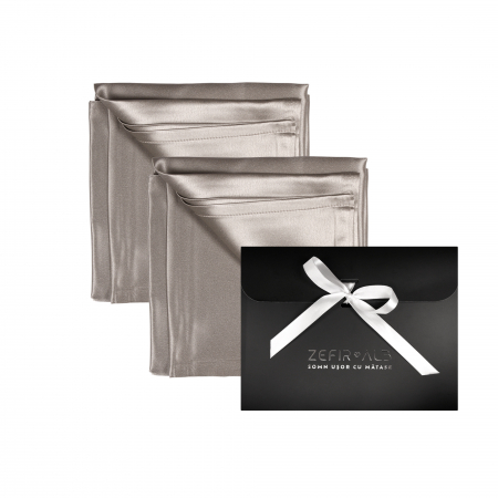 Set doua fete de perna din matase naturala mulberry