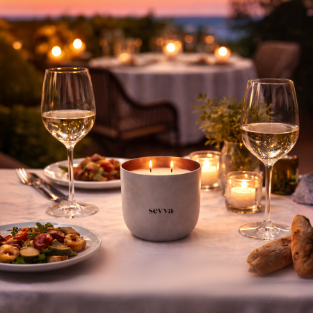 Sevva Dining lumânare masă 2 fitiluri vas metalic mat rose gold [4]