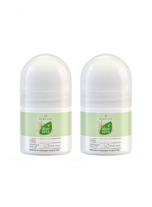 Aloe Via CBD Roll-on pentru masaj Set dublu [1]