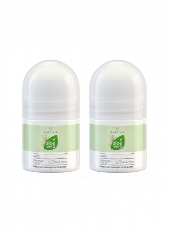 Îngrijire cu CBD - Aloe Via CBD Roll-on pentru masaj Set dublu