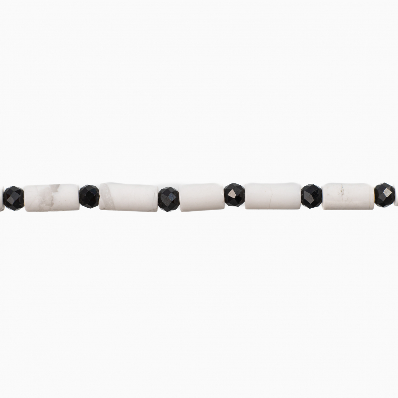 Bratara argint pietre semipretioase howlit spinel negru 3 mm lungime 16-19 cm [2]