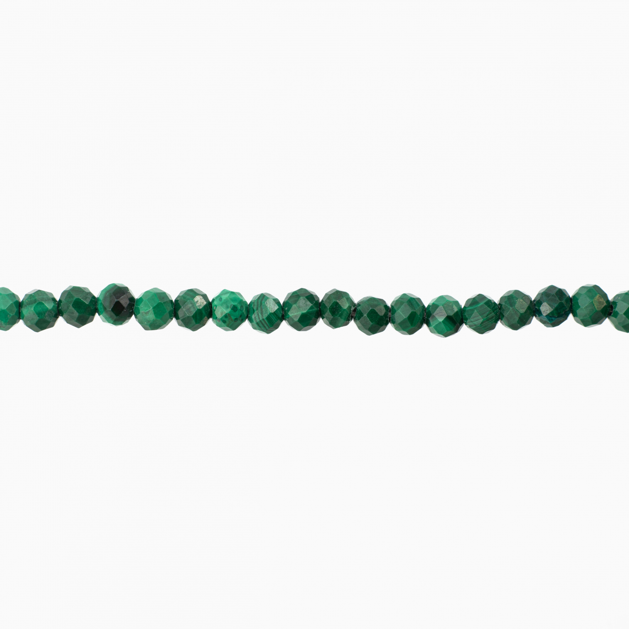 Bratara argint pietre semipretioase microfatetate malachit 2 mm lungime 16-19 cm [2]