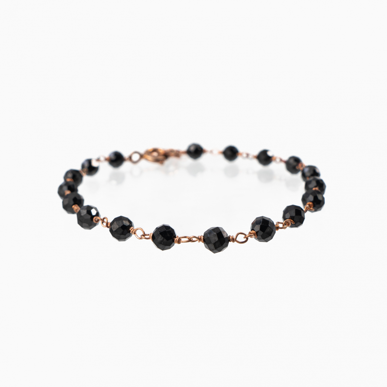 Bratara argint pietre semipretioase microfatetate spinel 4 mm  lungime 16-18 cm [1]