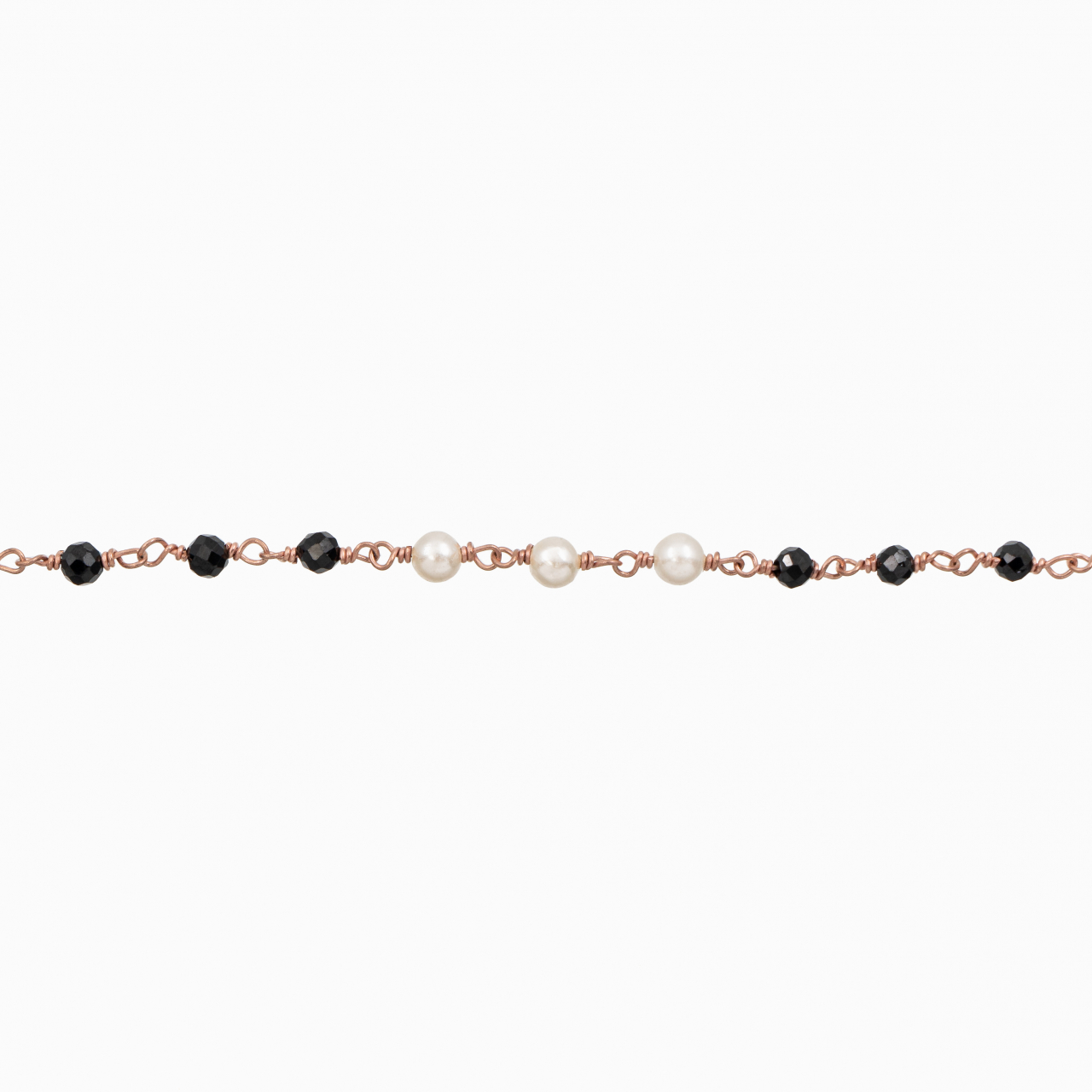 Bratara argint pietre semipretioase microfatetate spinel de 4 mm perle de cultura lungime reglabila [2]