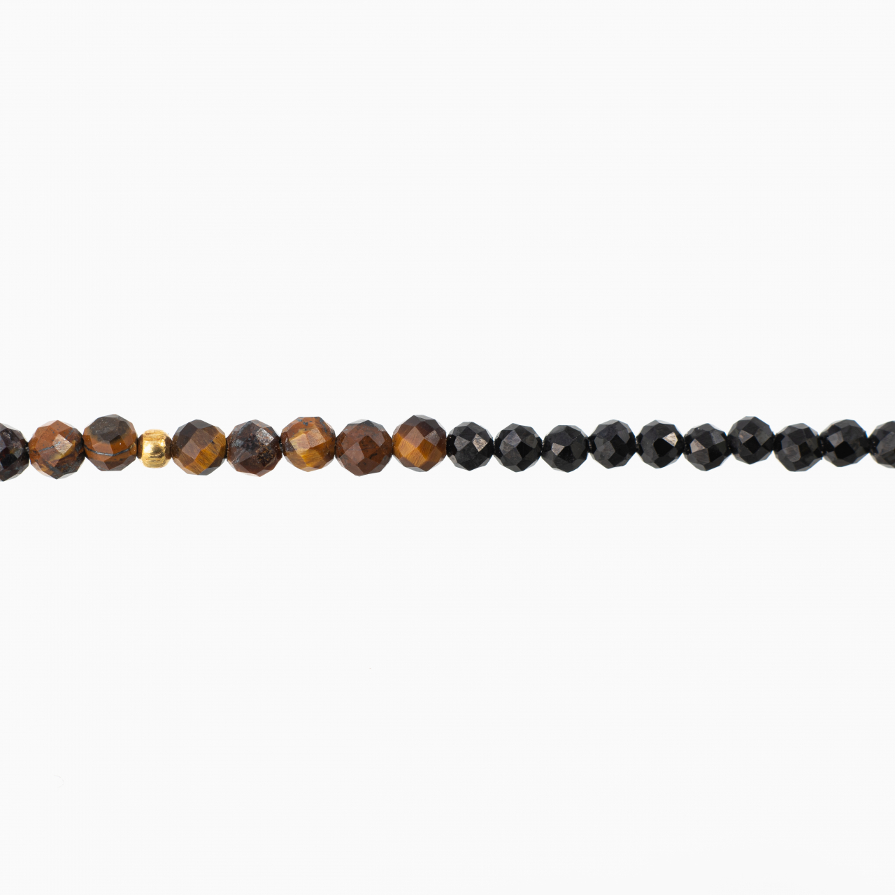 Bratara argint pietre semipretioase microfatetate spinel, ochi de tigru 2 mm  lungime 18-21 mm [2]