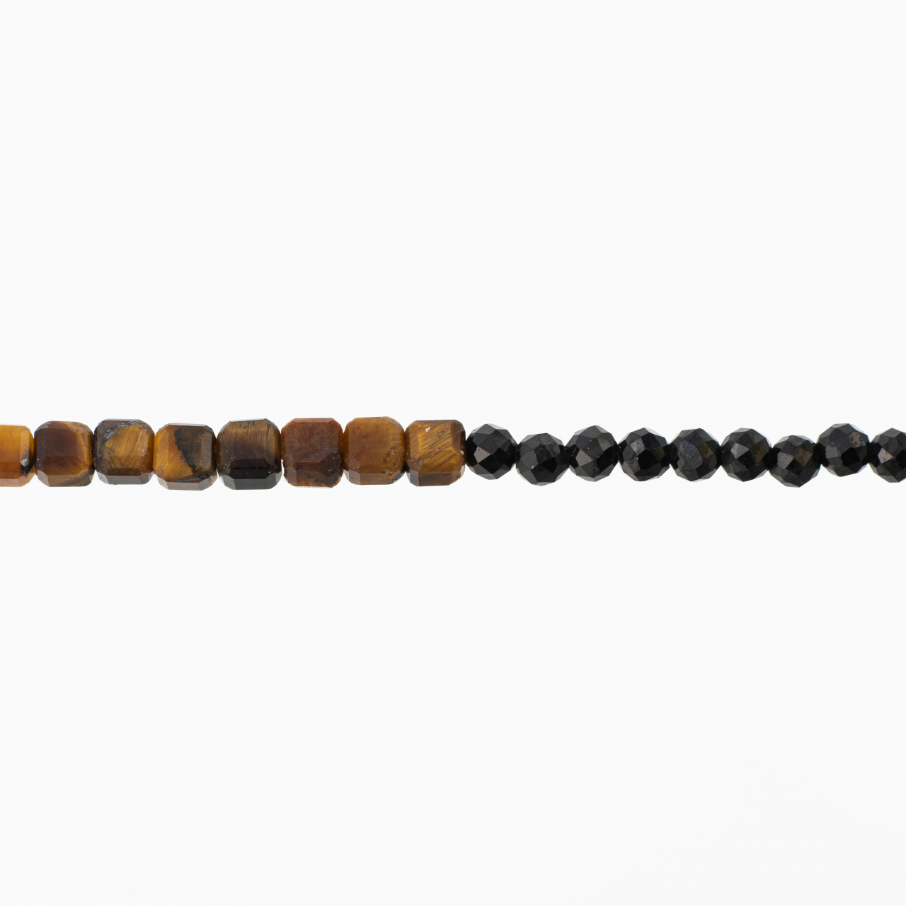 Bratara argint pietre semipretioase spinel si ochi de tigru microfatetate 2 mm si cuburi de 2 mm lungime 16-19 cm [2]