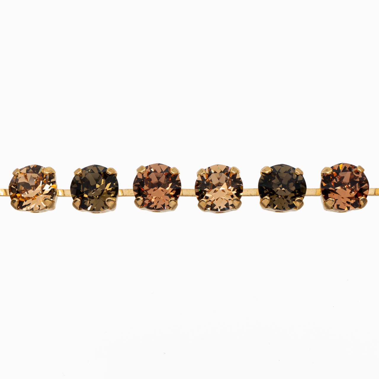 Bratara cristale Austria, mix culori light colorado topaz, golden topaz, light topaz,  smoky quartz [2]