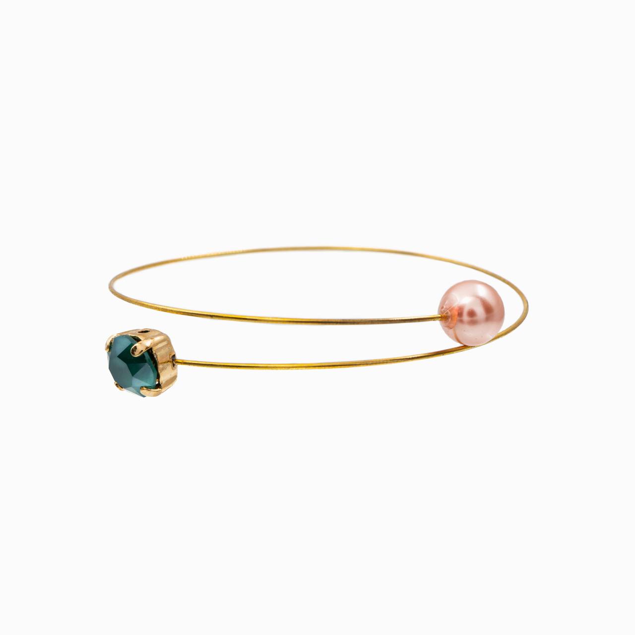 Bratara cristale SW Austria royal green, crystal pearls [1]