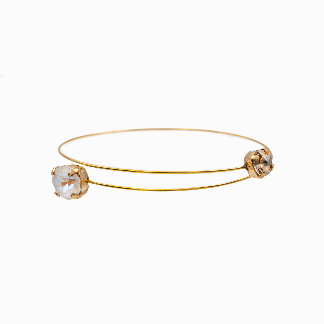 Bratara cristale SW Austria white opal, golden shadow [1]