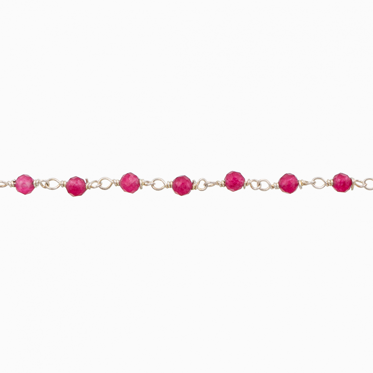 Bratara piatra semipretioasa rosie 3 mm argint lungime reglabila [2]
