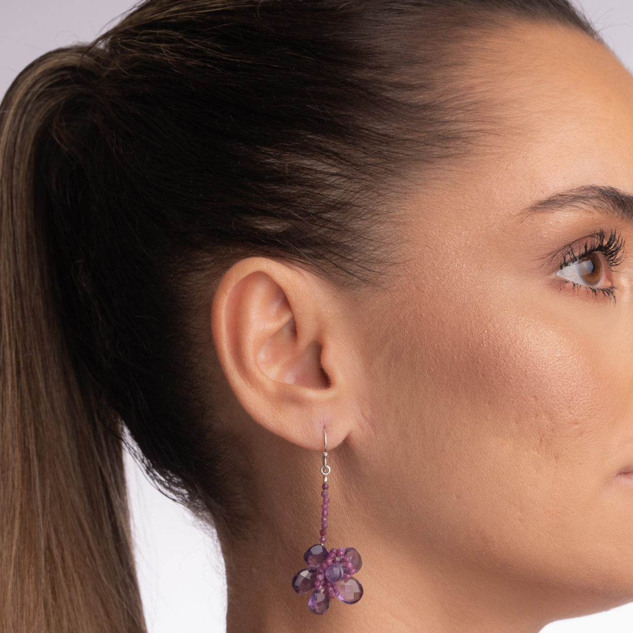 Cercei argint pietre semipretioase ametist briolete rubin microfatetat 2 mm [2]