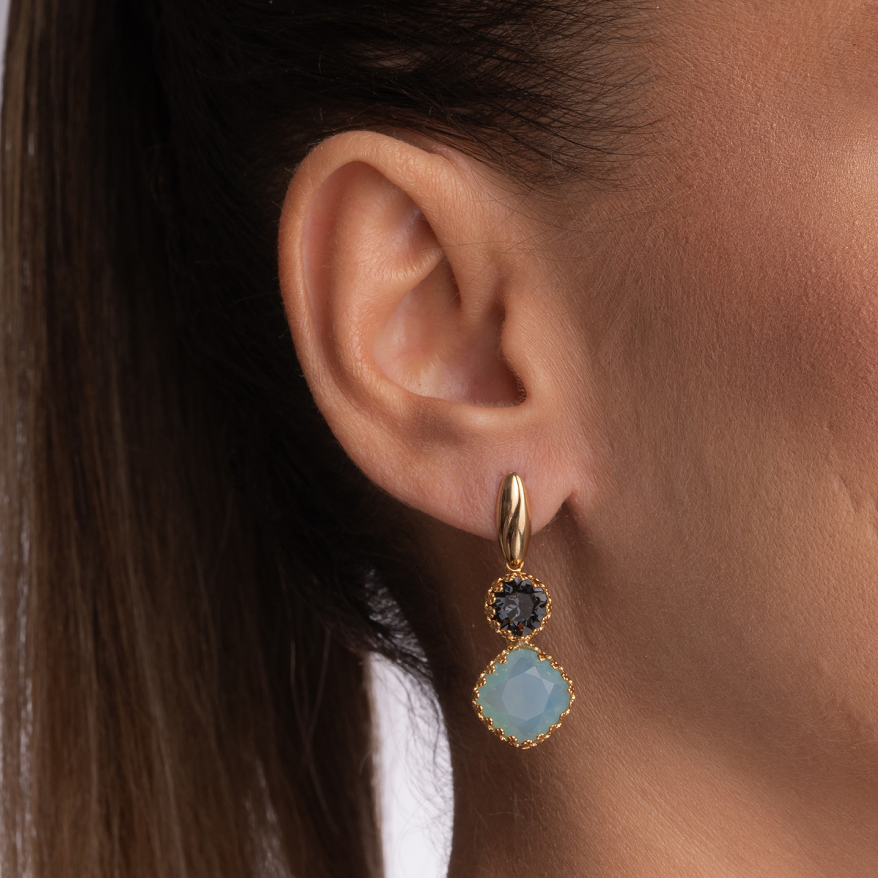 Cercei cristale Austria montana blue, pacific opal [2]