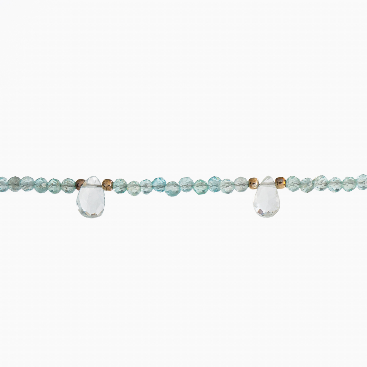 Colier argint pietre semipretioase acvamarin microfatetat 2,5 mm briolete acvamarin lungime 42 cm [2]