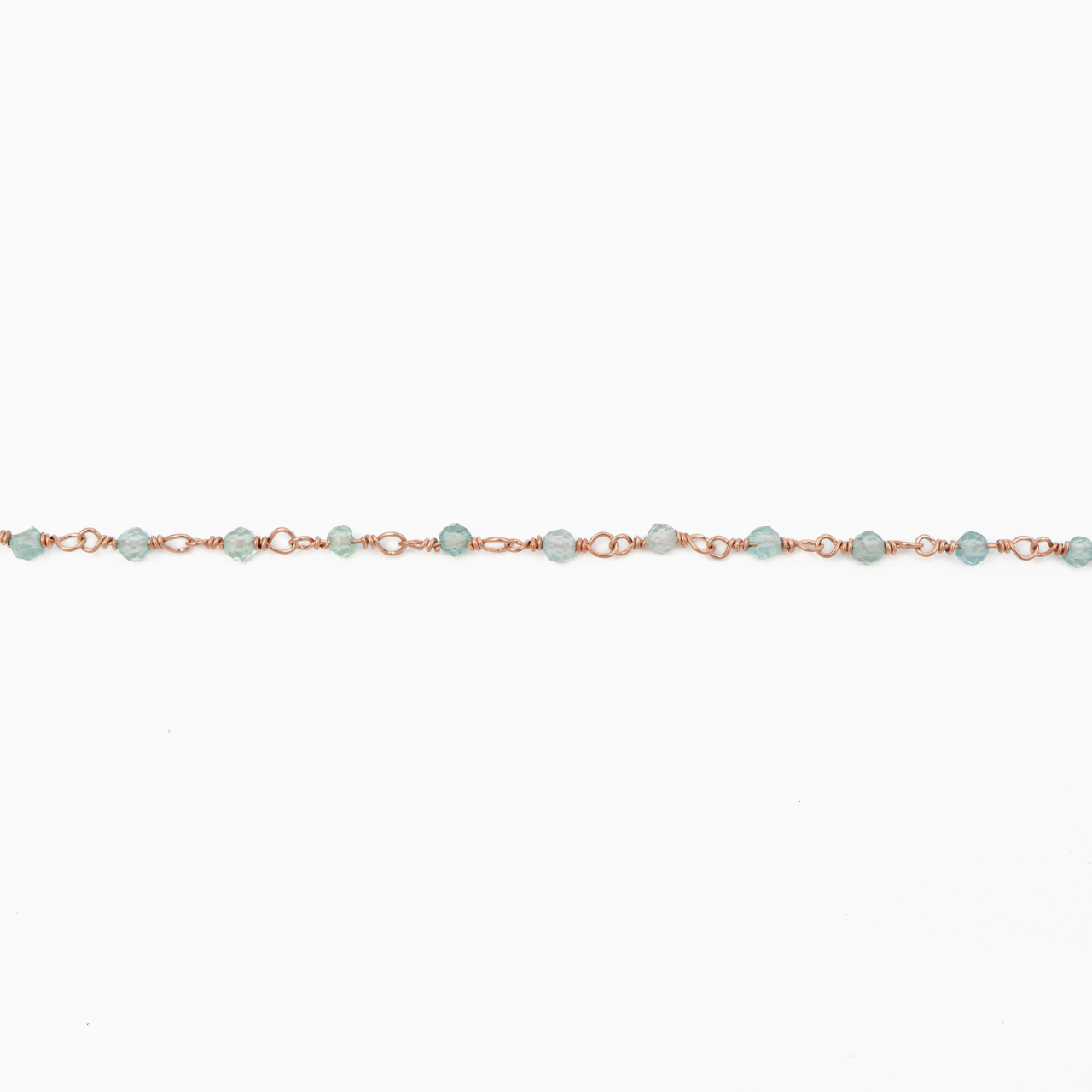 Colier argint pietre semipretioase acvamarin microfatetat 2.5 mm lungime 42 cm [2]