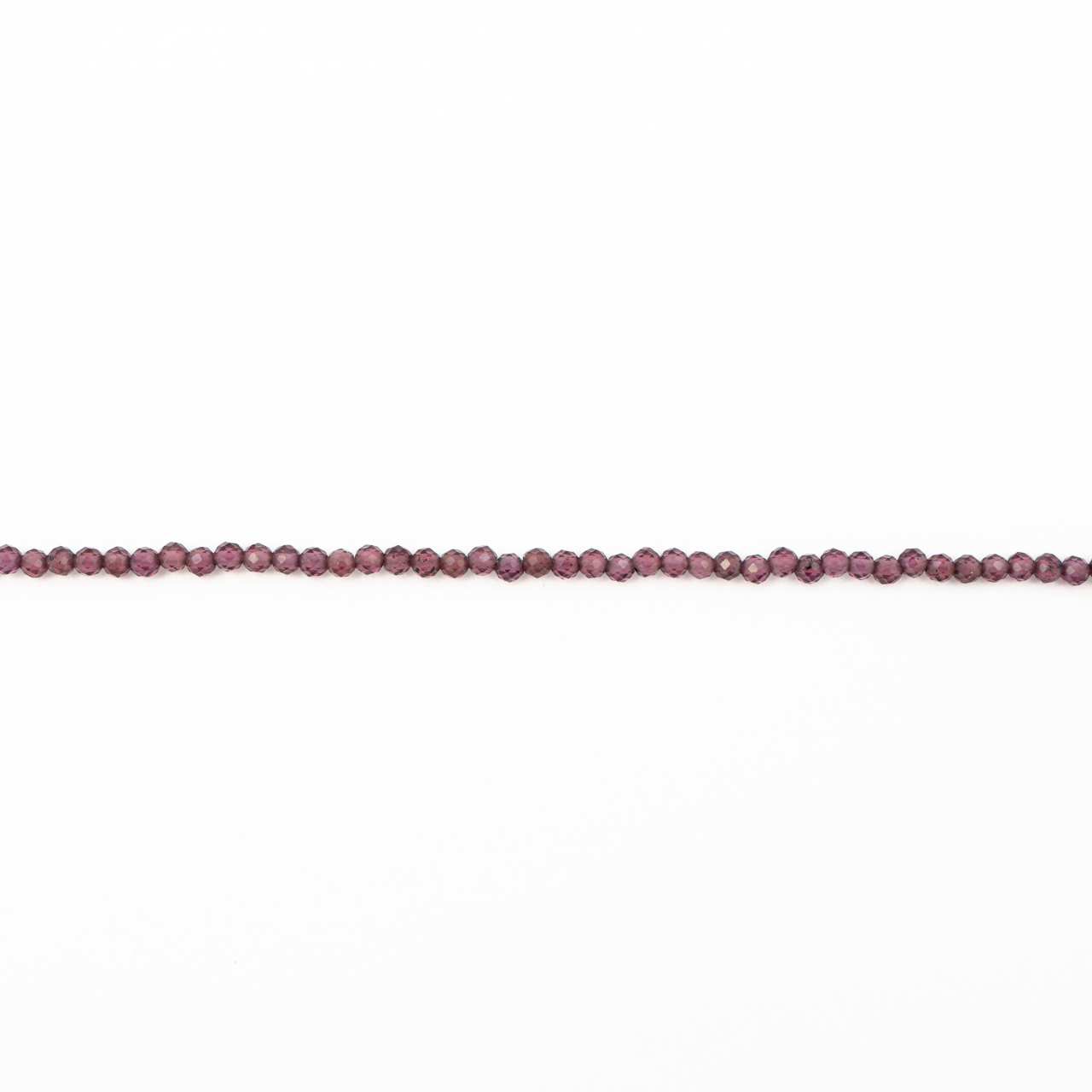 Colier argint pietre semipretioase granat microfatetat 2 mm lungime 38 cm [2]