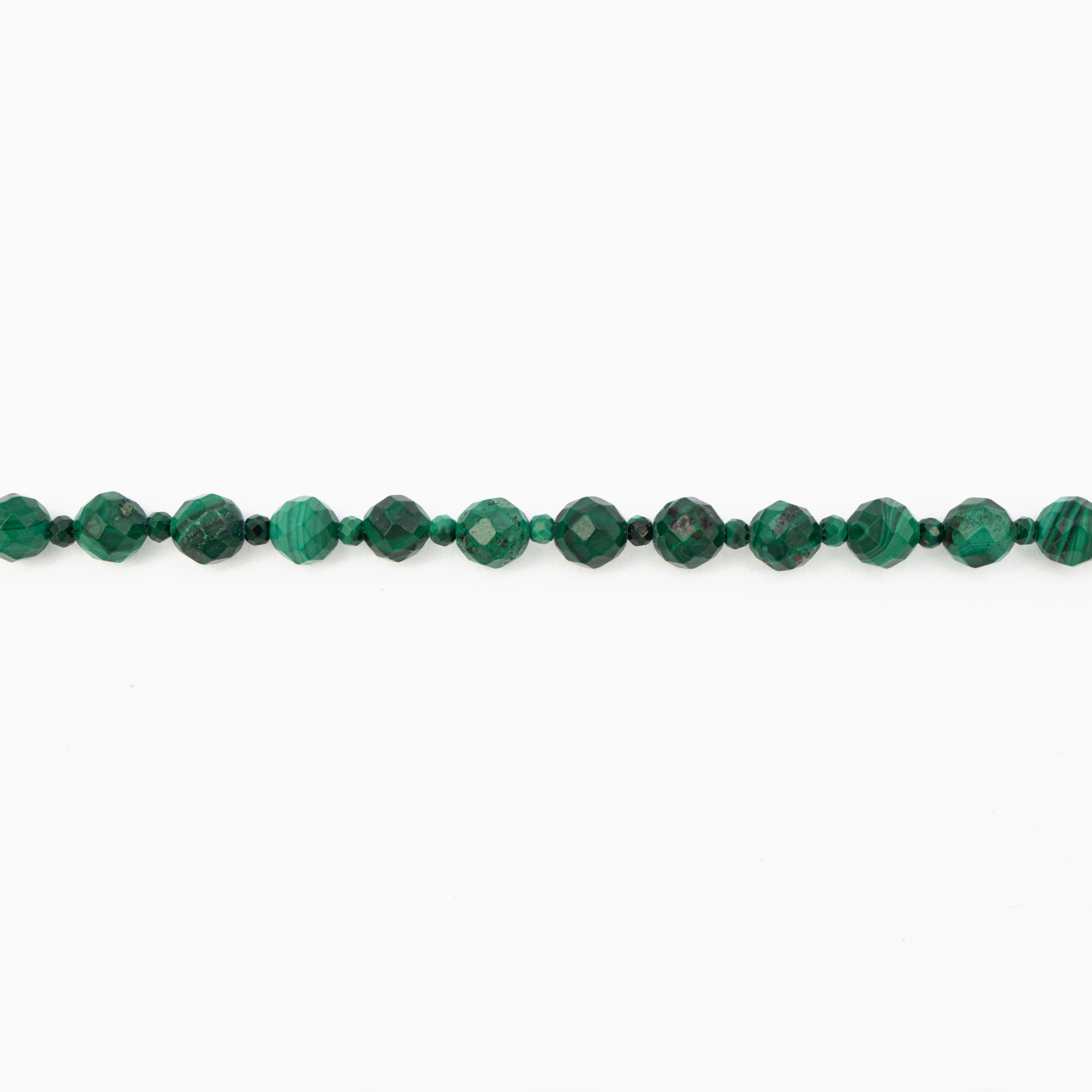 Colier argint pietre semipretioase malachit de 5 mm lungime 40 cm [2]
