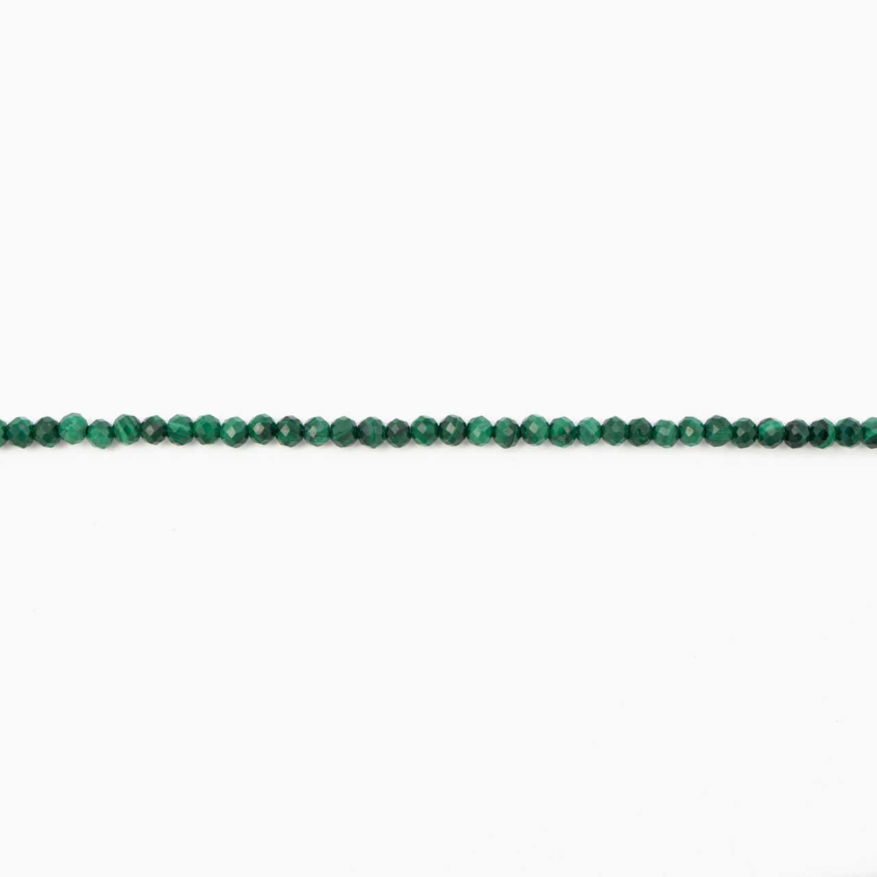 Colier argint pietre semipretioase malachit microfatetat 2,5 mm lungime 42 cm [2]