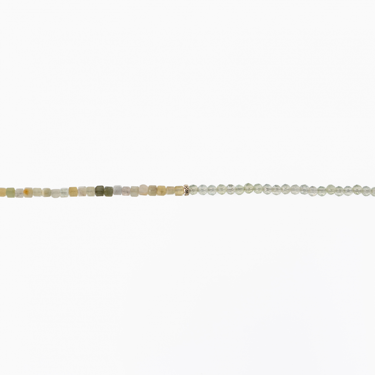 Colier argint pietre semipretioase microfatetate prehnit 3 mm si cubulete din crisopraz lungime 42 cm [2]