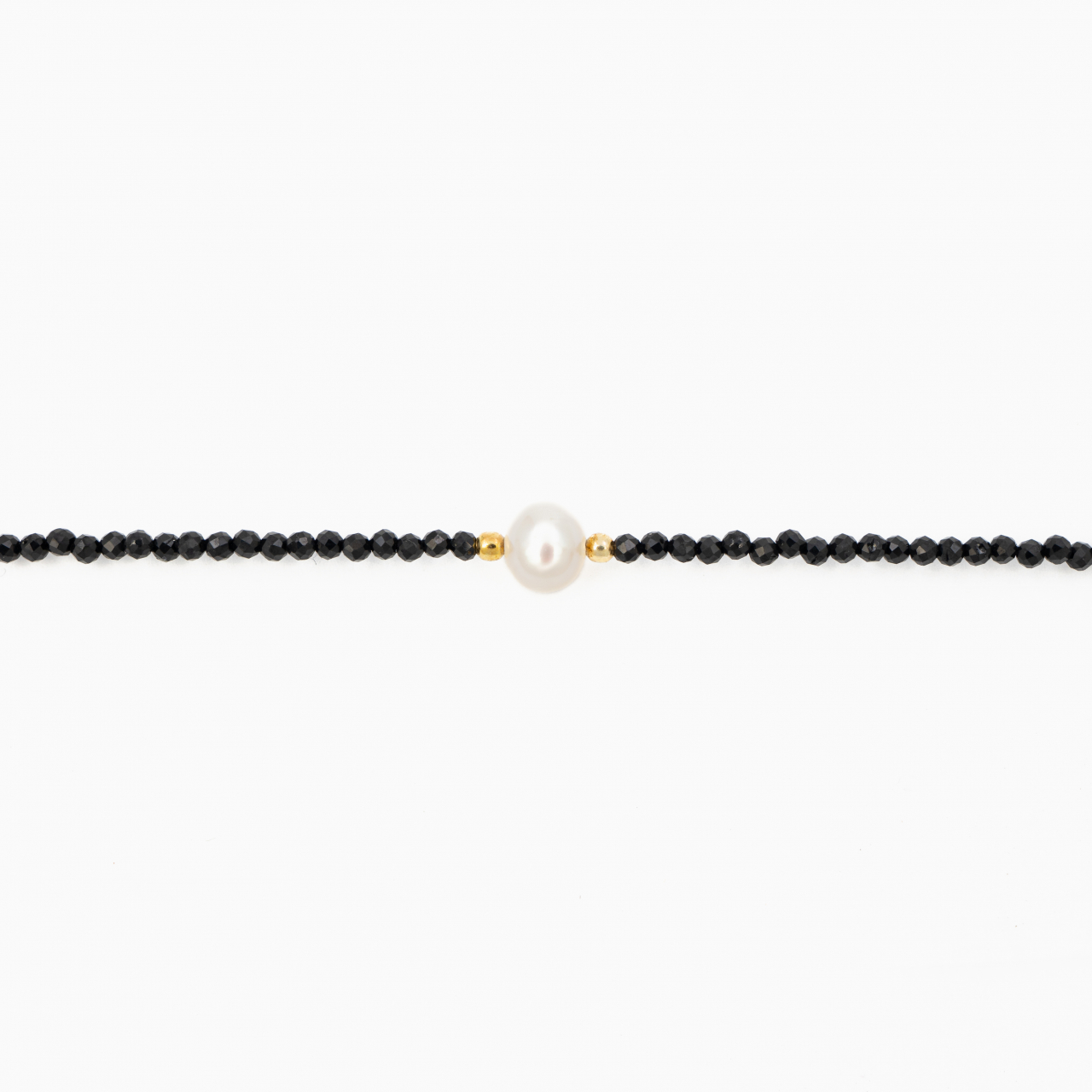 Colier argint pietre semipretioase spinel microfatetat de 2 mm cu perla de cultura lungime 42 cm [2]